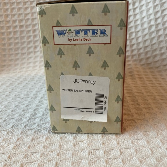 JC Penney Vintage Leslie Beck Snowmen Salt & Pepper Shakers New Old Stock NIB - Picture 7 of 11